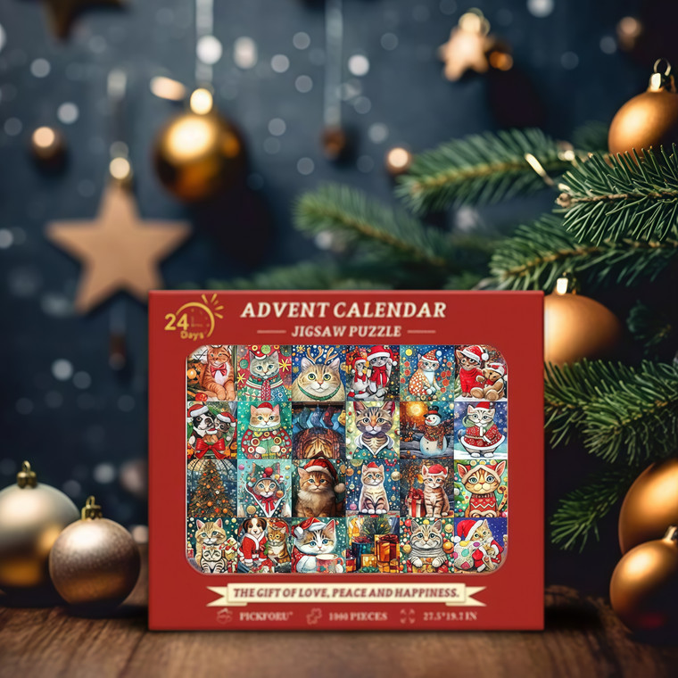 New 2509 Christmas Miao Fun Countdown Puzzle Blind Box - 1008 pieces Dream Journey 9390