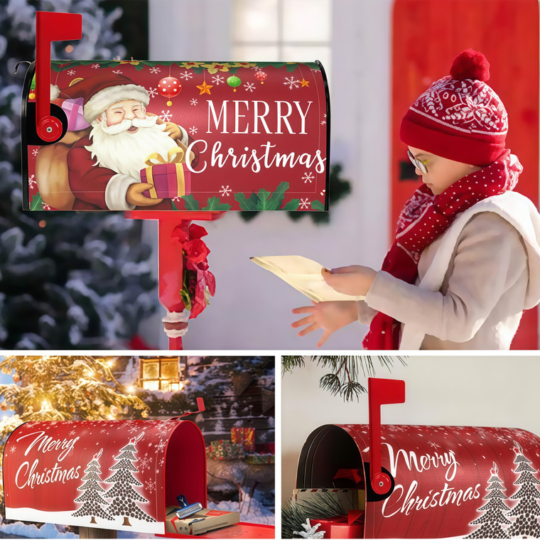 NEW 2509 Christmas holiday printed waterproof and windproof mailbox cover 9811