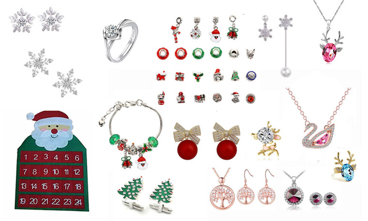 NEW Christmas Calendar with 24 Mystery Jewelleries 5640