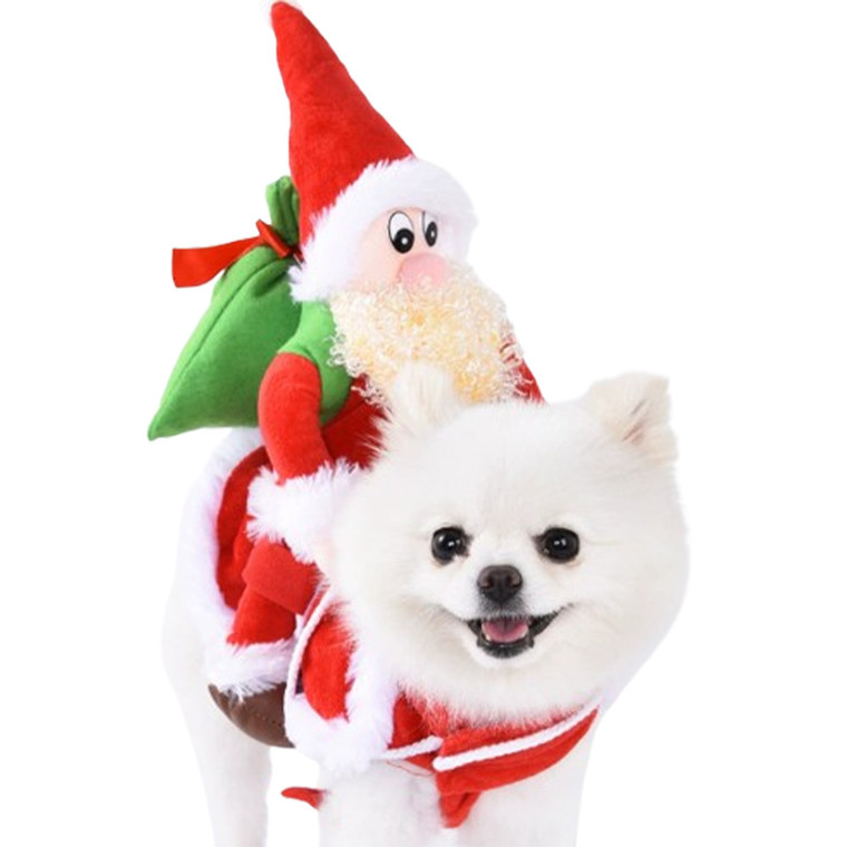 NEW 2510 Santa Dog Costume – Funny Christmas Pet Outfit 9581
