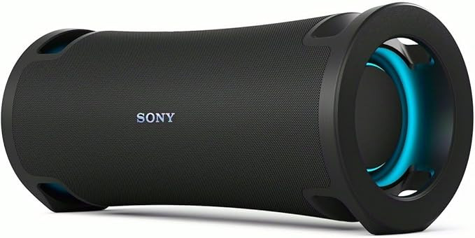 Sony ULT FIELD 7 - Wireless Bluetooth Portable Speaker with ULT POWER SOUND, Ultimate Deep BASS, X Balanced Speaker, 30 HR Battery, IP67, Waterproof, LED Lighting, Mic, Guitar Input - Black