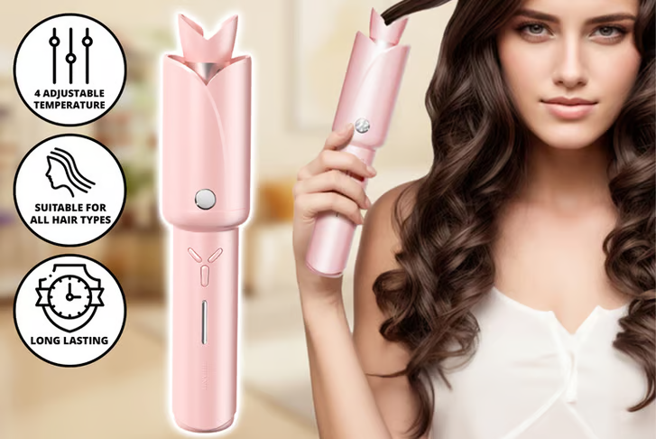 32mm Automatic Ceramic-Coated Hair Curling Iron 9856