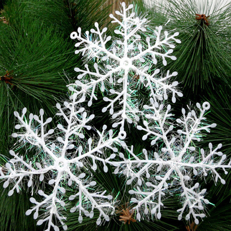 NEW 2511 45PCS Multi-Size Christmas Tree Snowflake Pendant Set 9858