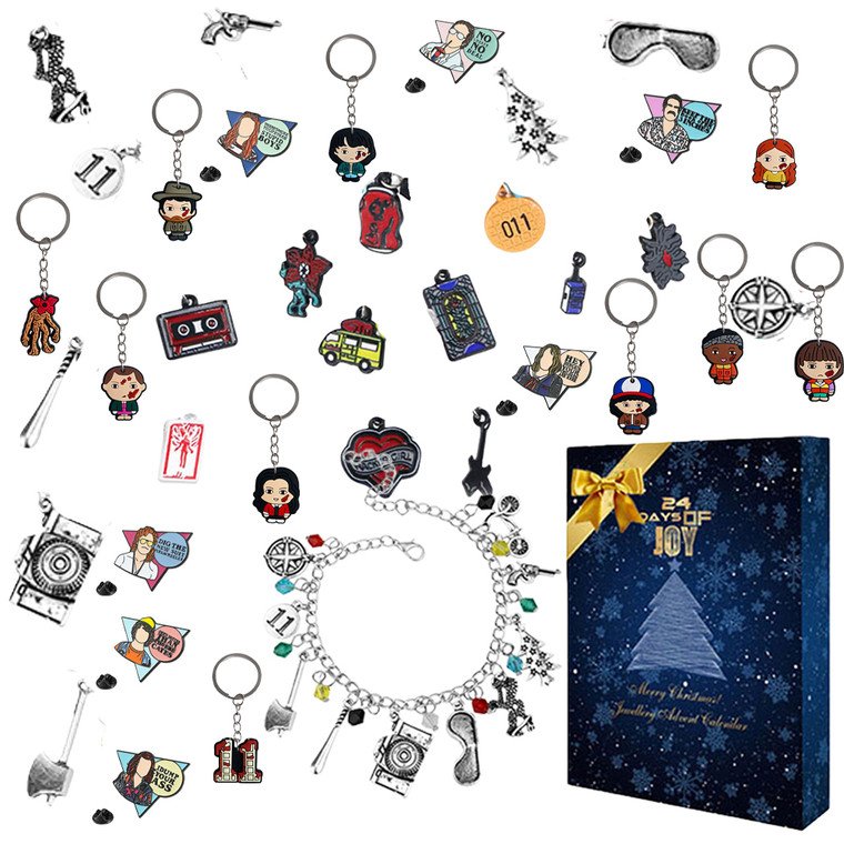 NEW 2511 "Stranger Things" Adventure Countdown Calendar 24-day Theme Pendant 9860