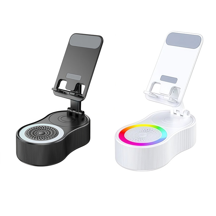NEW 2511 Wireless Induction Folding Desktop Phone Stand, Audio Ambient Light 9590
