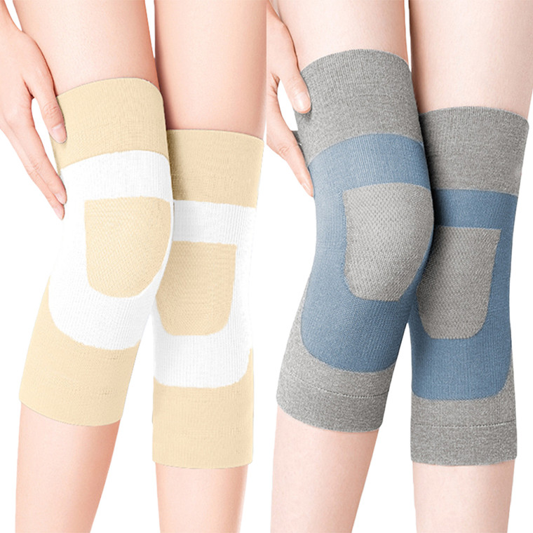 NEW 2512 Silk Knee Warmers – Self-Heating & Breathable Comfort (Pair, Grey or Beige) 9898