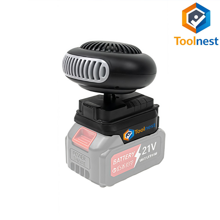 NEW 2512 Toolnest Portable Mini Cordless Heater Fan Compatible with Makita 18V Battery （Battery Not Included） B002