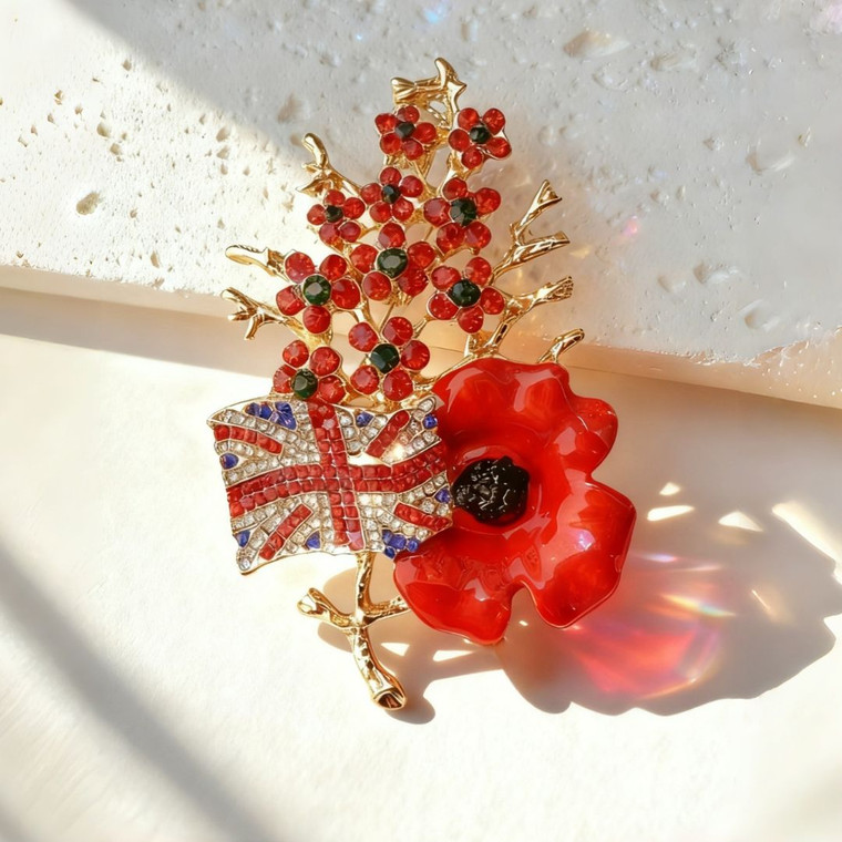 Regal Poppy Heritage Brooch