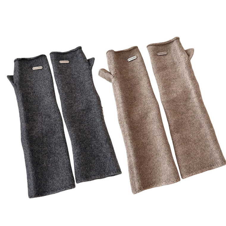 NEW 2601  Wool Blend Long Fingerless Gloves 9972