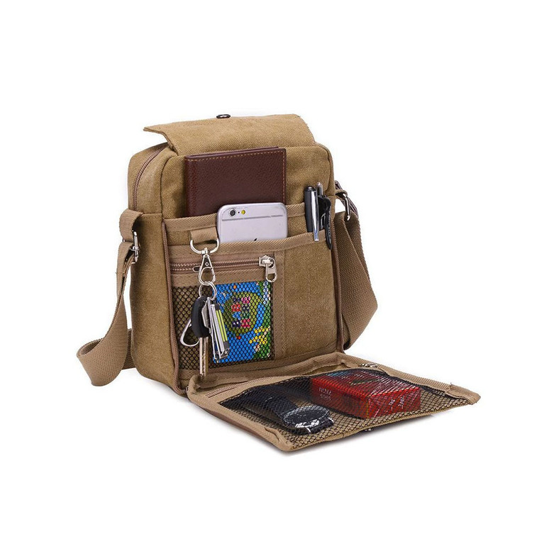 NEW 2601 Vintage Canvas Crossbody Bag - Unisex Retro Casual Travel Shoulder Bag 9975