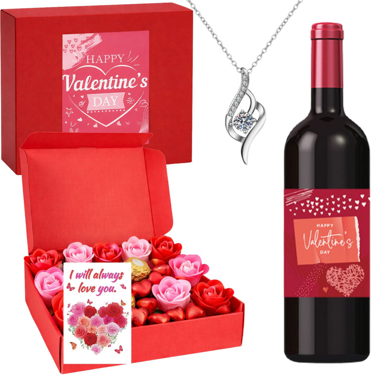 Valentine’s Day Signature Luxury Hamper with Bordeaux Red Wine