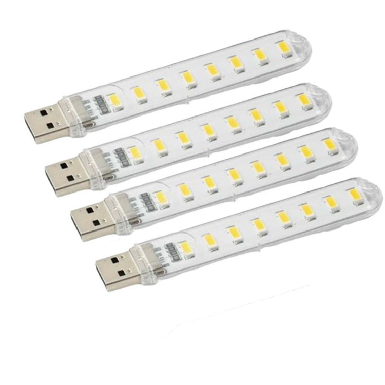 NEW 2601 Portable USB 8 LED super bright light, can be plugged into laptop charger or power bank as a night light J040