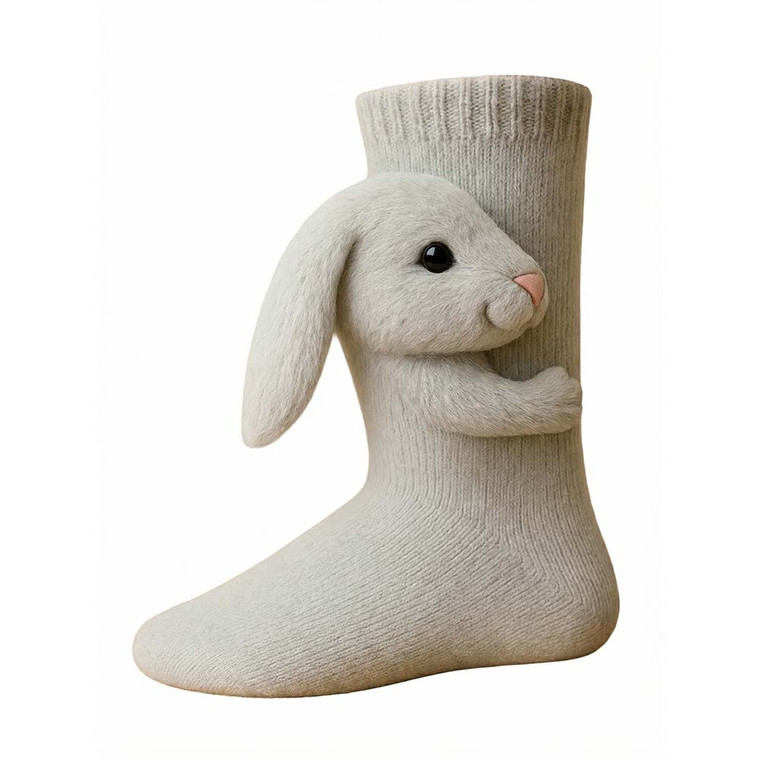 NEW 2602 Cute and warm cartoon rabbit knitted floor socks J045