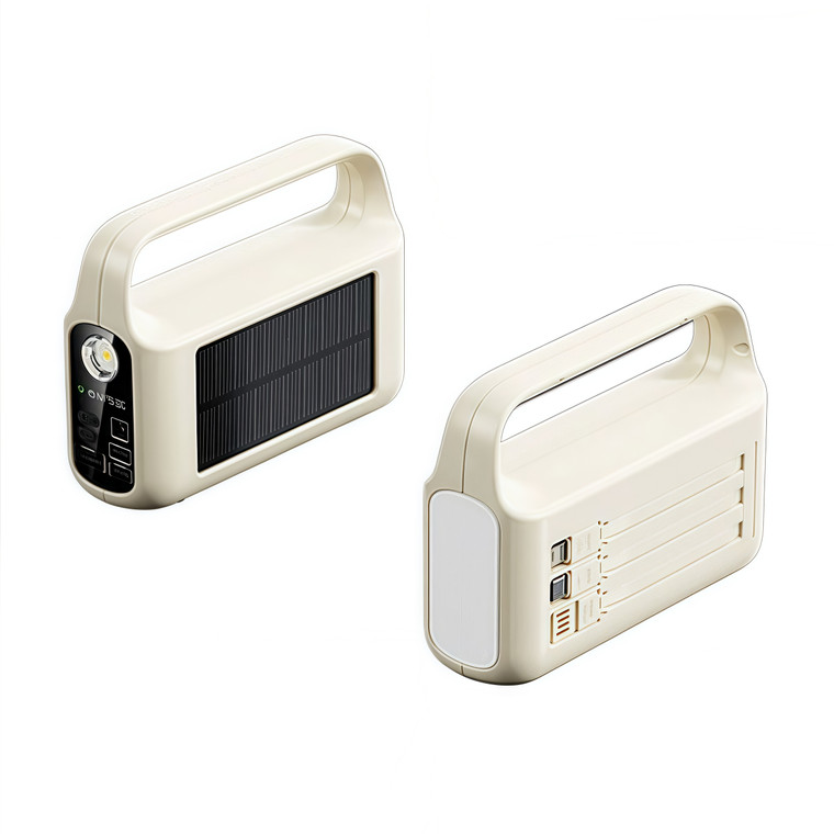 NEW 2602 20000mAh Solar Power Bank with LED Light, Portable Outdoor Battery Charger J052