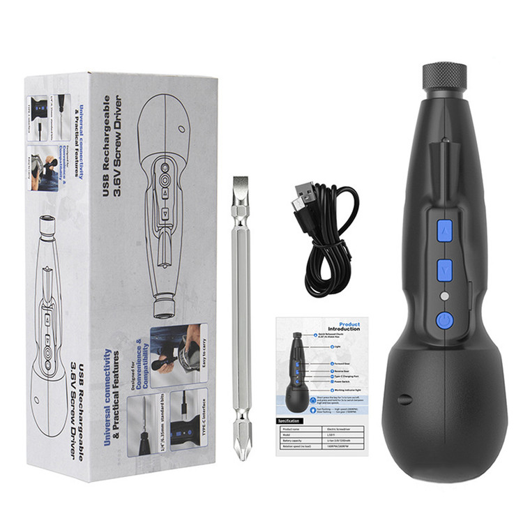 NEW 2603 Rechargeable Electric Screwdriver – Cordless USB Screw Driver with LED Light B052