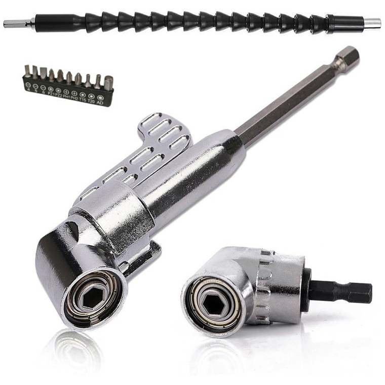 NEW 2603 105° Right Angle Drill Adapter Screwdriver Bit Holder Attachment B064