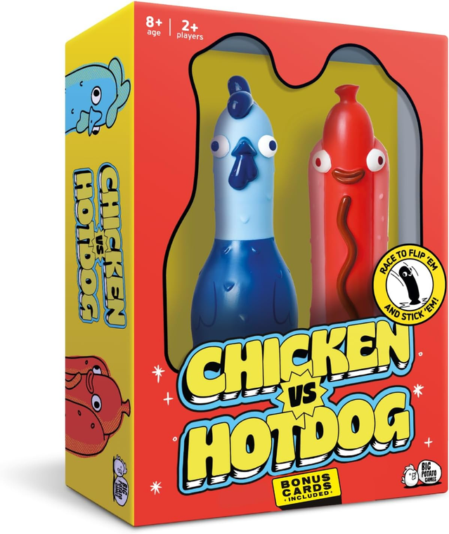 NEW 2604 Chicken vs Hotdog - Hilarious Flipping Party Game for Families & Friends J087