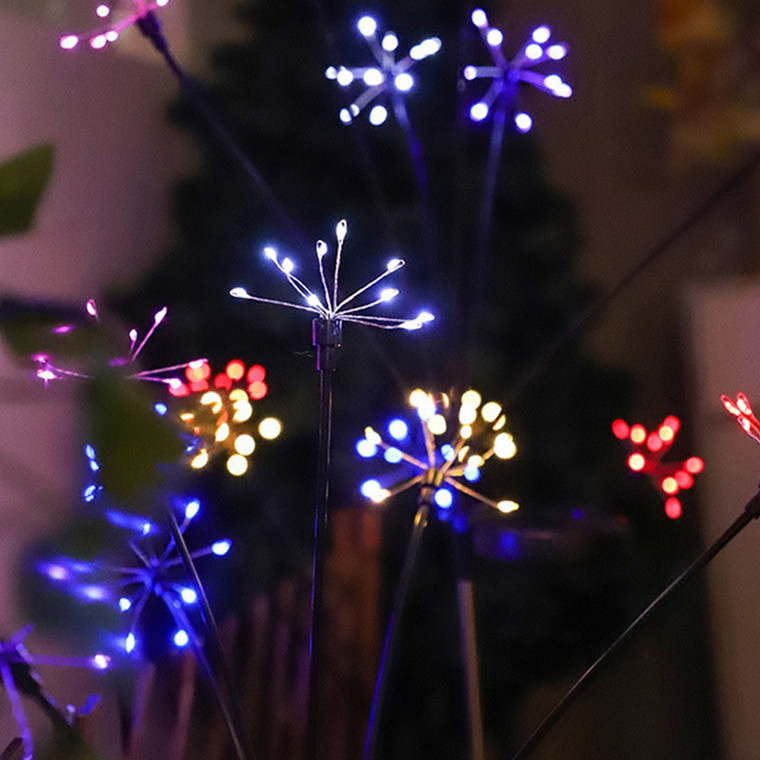 NEW 2605 200LED Solar Dandelion String Lights Outdoor Waterproof Copper Wire Firefly Garden Decor B156