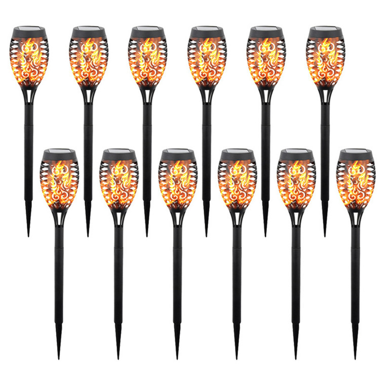 NEW 2606 Latto Home Solar Garden Lights Outdoor Waterproof LED Pathway Lawn Stake Lights for Yard Patio Courtyard 12pcs B179