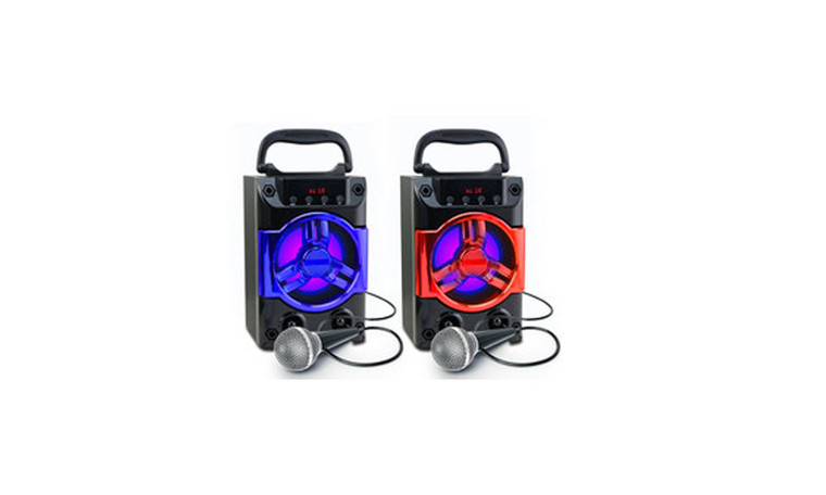 iDJ Bluetooth Speaker with disco light and microphone