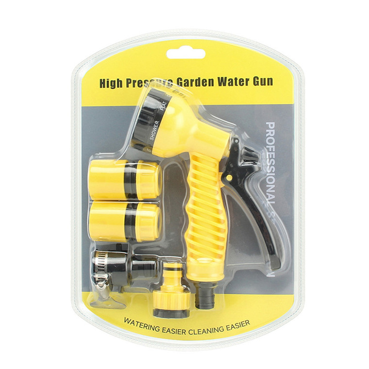 NEW 2606 7-Pattern Garden Hose Spray Gun – Adjustable Water Nozzle for Car Washing & Garden Watering B192