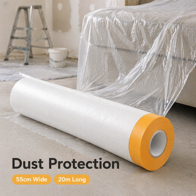 NEW 2606 Protective Dust Sheet Film – Disposable Plastic Cover for Painting, Decorating, Furniture & Floor Protection B196