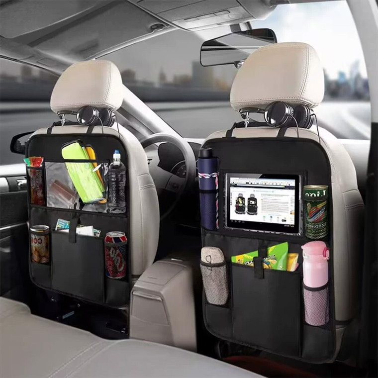 NEW 2606 Oxford Cloth Car Back Seat Organiser – Multi-Pocket Storage Bag B198