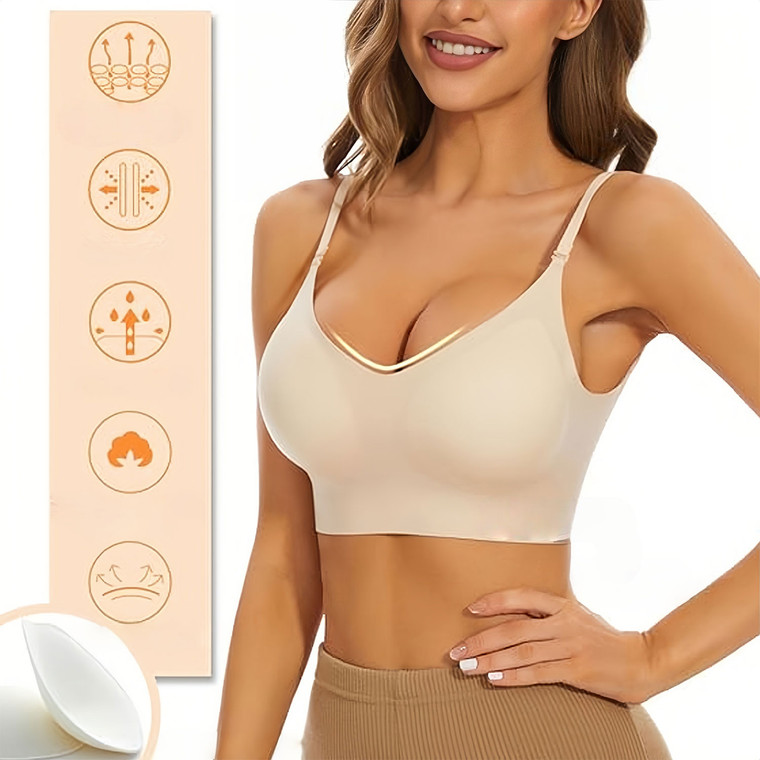 NEW 2606  Convertible Wirefree Low Back Bra With Removable Pads Y160