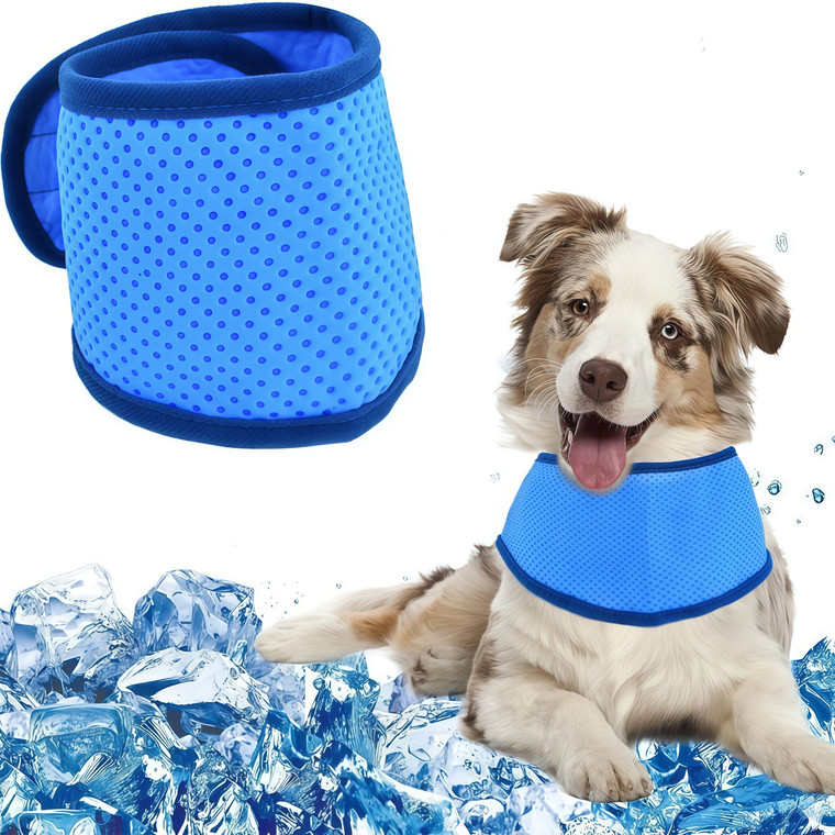 NEW 2606 2PCS Pet Cooling Neck Wrap Ice Silk Cooling Bandana Breathable Summer Cooling Collar for Dogs and Cats J176