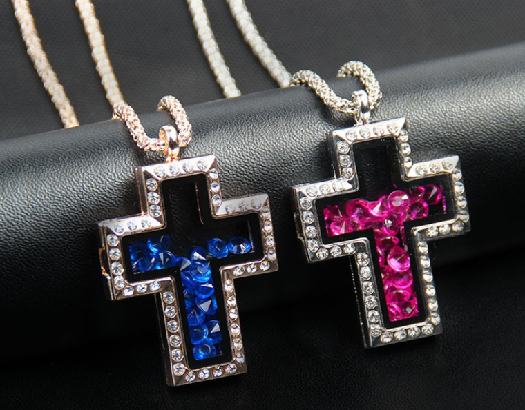 Crystal Cross Pendant Necklace