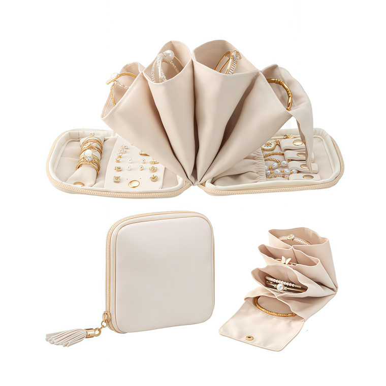 NEW 2607 Travel Jewelry Organizer Case Portable Jewelry Storage Box with Ring Holder Necklace Earrings Bracelet Organizer J188