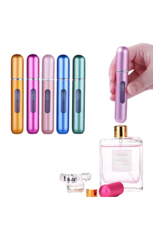 Pack of 5 Travel Perfume Atomisers 8ml Refillable Spray Bottles 5494