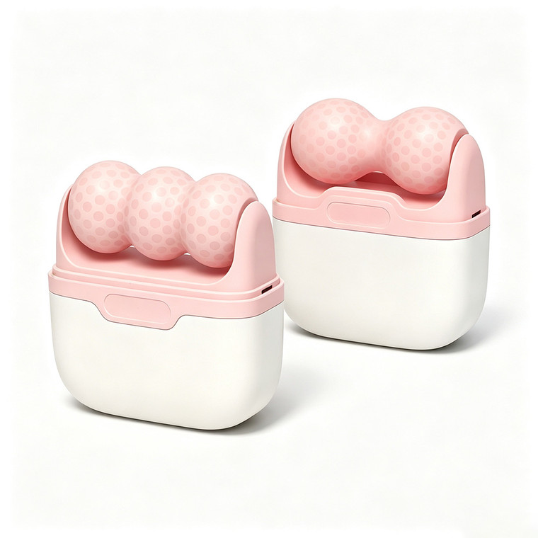NEW 2607 Portable Ice Roller Facial Massager – Double Head Cryotherapy Skin Care Tool B213