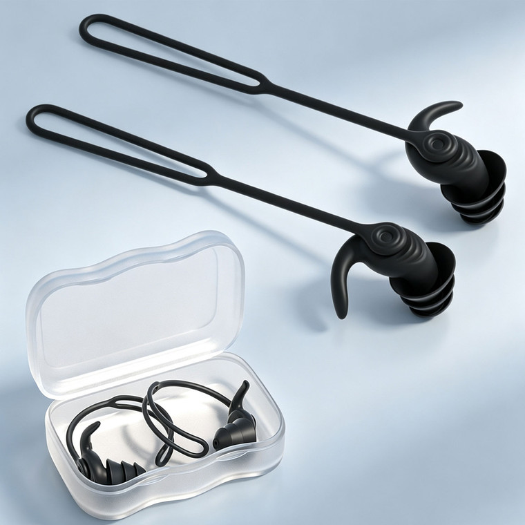 NEW 2607  Triple Layer Anti Loss Swim Ear Plugs   Y185