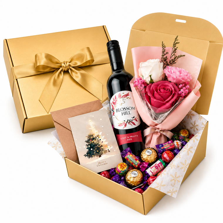 Luxury Christmas Mini Wine Gift Hamper