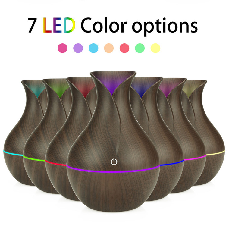 Colour changing wood aroma oil diffuser and humidifer