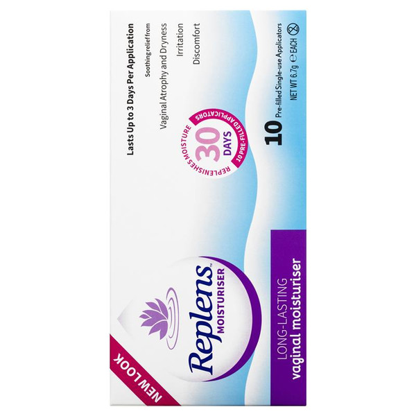 Replens Vaginal Moisturiser Single Pre Filled Applicators x10 (30 Days Supply)