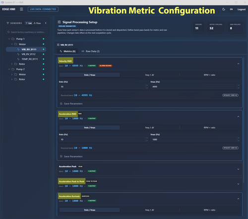 Vibration Metric Setup