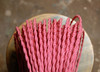 Red & White Zig Zag Patterned Color Cord - Twisted Cotton Cloth Covered Wire
