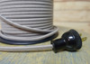 Stone Gray (Putty) Parallel (Flat) Cloth Covered Wire, Cotton