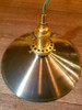 Antique Brass Porcelain Enamel Shade: 10" Rounded Industrial Steel, 2-1/4" fitter, Metal Lampshade