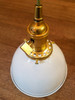 White Porcelain Enamel Shade: 7" Industrial Dome, 2-1/4" fitter, Metal Lampshade