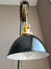 Black Porcelain Enamel Shade: 7" Industrial Dome, 2-1/4" fitter, Metal Lampshade