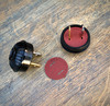 Round Insulator Disc - Vintage Bakelite Plug Replacement Cover (plug-2prong-insulatordisc)