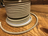 Beige (Tan) Round Cloth Covered 3-Wire Cord, Cotton - PER FOOT