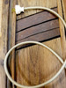 Tan Round Cloth Covered 3-Wire Cord, Cotton - PER FOOT