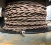 Brown Twisted Cloth Covered Wire (16 Gauge), Cotton - PER FOOT