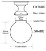 2-1/4" shade fitter mounting diagram