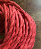 Red Jute Covered (Rope Style) Twisted Wire - PER FOOT