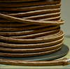 Brown Round Cloth Covered 2-Wire Cord, Rayon - PER FOOT